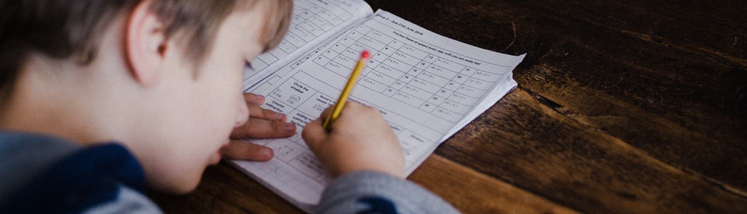 Child doing homework